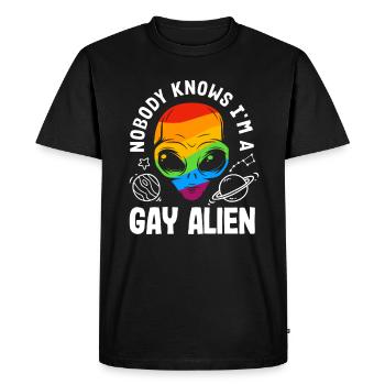 Drôle de cadeau extraterrestre extraterrestre - T-shirt Premium bio Homme - noir - Devant - Nico (187cm)