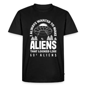 Drôle de cadeau extraterrestre extraterrestre - T-shirt Premium bio Homme - noir - Devant - Nico (187cm)