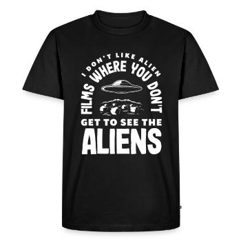 Drôle de cadeau extraterrestre extraterrestre - T-shirt Premium bio Homme - noir - Devant - Nico (187cm)