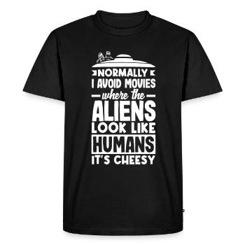 Drôle de cadeau extraterrestre extraterrestre - T-shirt Premium bio Homme - noir - Devant - Nico (187cm)