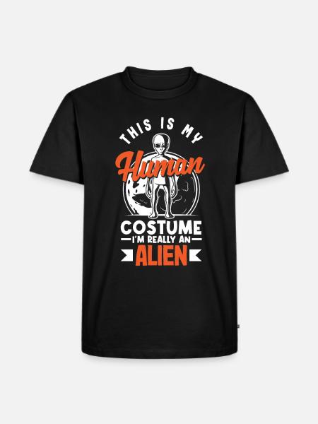 Funny Alien Alien Gift - Men's Premium Organic T-Shirt - black