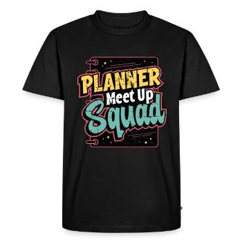 Events Coordinator Planner Meet Up Squad Organizer - Men's Premium Organic T-Shirt - black - Front - Nico (187cm)