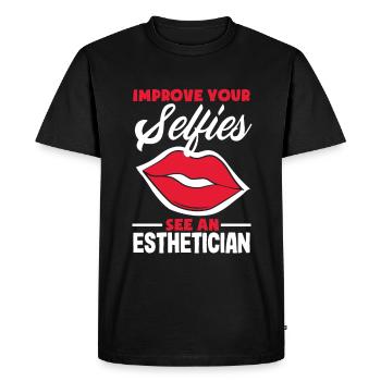 Soins de la peau Esthéticienne Cosmétiques - T-shirt Premium bio Homme - noir - Devant - Nico (187cm)