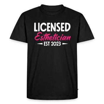 Soins de la peau Esthéticienne Cosmétiques - T-shirt Premium bio Homme - noir - Devant - Nico (187cm)