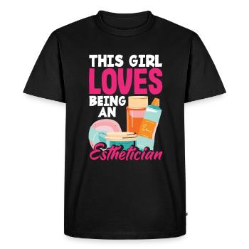 Soins de la peau Esthéticienne Cosmétiques - T-shirt Premium bio Homme - noir - Devant - Nico (187cm)