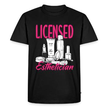 Soins de la peau Esthéticienne Cosmétiques - T-shirt Premium bio Homme - noir - Devant - Nico (187cm)