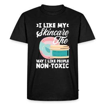 Soins de la peau Esthéticienne Cosmétiques - T-shirt Premium bio Homme - noir - Devant - Nico (187cm)