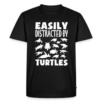 Turtle Sea Turtle Gift - Men's Premium Organic T-Shirt - black - Front - Nico (187cm)