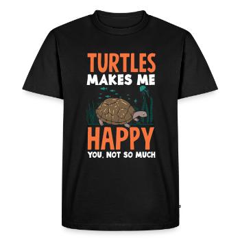 Turtle Sea Turtle Gift - Men's Premium Organic T-Shirt - black - Front - Nico (187cm)