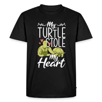 Turtle Sea Turtle Gift - Men's Premium Organic T-Shirt - black - Front - Nico (187cm)