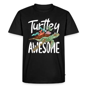 Turtle Sea Turtle Gift - Men's Premium Organic T-Shirt - black - Front - Nico (187cm)