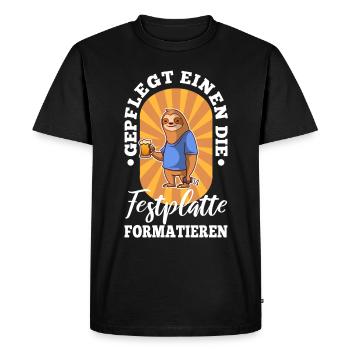 Maintained to format the hard drive - Men's Premium Organic T-Shirt - black - Front - Nico (187cm)