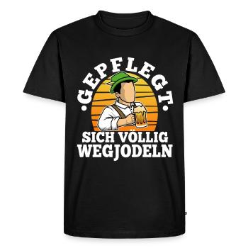 Yodel bien entretenu - T-shirt Premium bio Homme - noir - Devant - Nico (187cm)