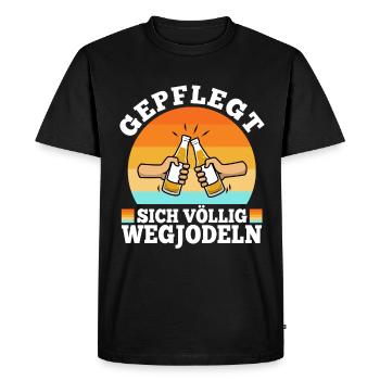 Yodel bien entretenu - T-shirt Premium bio Homme - noir - Devant - Nico (187cm)