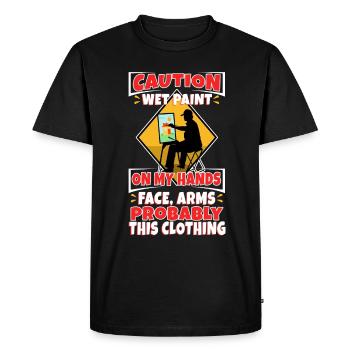 Wet paint - Men's Premium Organic T-Shirt - black - Front - Nico (187cm)