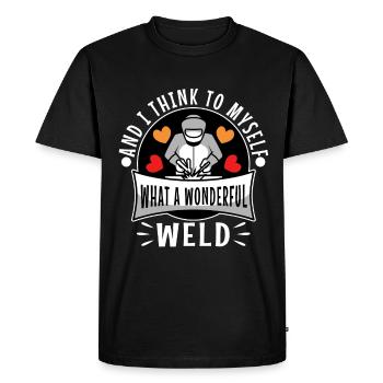And i think to myself what a wonderful weld - Men's Premium Organic T-Shirt - black - Front - Nico (187cm)