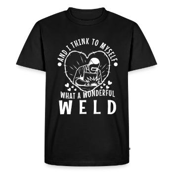 And i think to myself what a wonderful weld - Men's Premium Organic T-Shirt - black - Front - Nico (187cm)