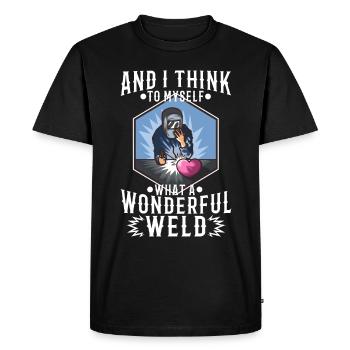 And i think to myself what a wonderful weld - Men's Premium Organic T-Shirt - black - Front - Nico (187cm)