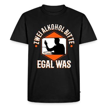 Two alcohols please no matter what - Men's Premium Organic T-Shirt - black - Front - Nico (187cm)