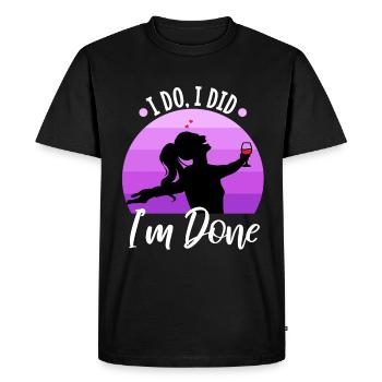 I Do I Did I'm Done - Men's Premium Organic T-Shirt - black - Front - Nico (187cm)