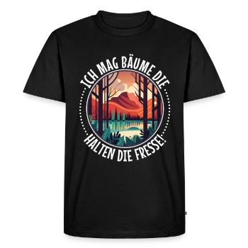 I like trees that hold the food - Men's Premium Organic T-Shirt - black - Front - Nico (187cm)
