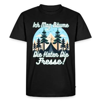 J’aime les arbres qui retiennent la nourriture - T-shirt Premium bio Homme - noir - Devant - Nico (187cm)