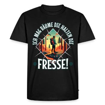 J’aime les arbres qui retiennent la nourriture - T-shirt Premium bio Homme - noir - Devant - Nico (187cm)