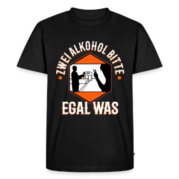 Two alcohols please no matter what - Men's Premium Organic T-Shirt - black - Front - Nico (187cm)