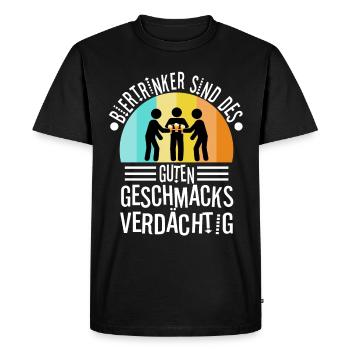 Les buveurs de bière sont soupçonnés d’avoir bon goût - T-shirt Premium bio Homme - noir - Devant - Nico (187cm)