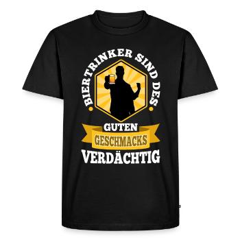 Les buveurs de bière sont soupçonnés d’avoir bon goût - T-shirt Premium bio Homme - noir - Devant - Nico (187cm)