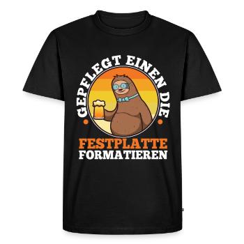 Maintained to format the hard drive - Men's Premium Organic T-Shirt - black - Front - Nico (187cm)
