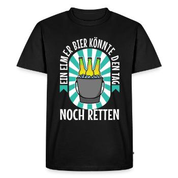 Un seau de bière pourrait encore sauver la mise - T-shirt Premium bio Homme - noir - Devant - Nico (187cm)