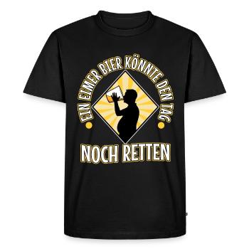 Un seau de bière pourrait encore sauver la mise - T-shirt Premium bio Homme - noir - Devant - Nico (187cm)