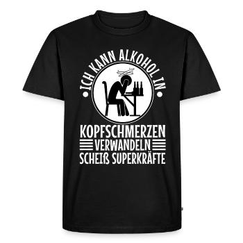 Turn alcohol into a headache - Men's Premium Organic T-Shirt - black - Front - Nico (187cm)