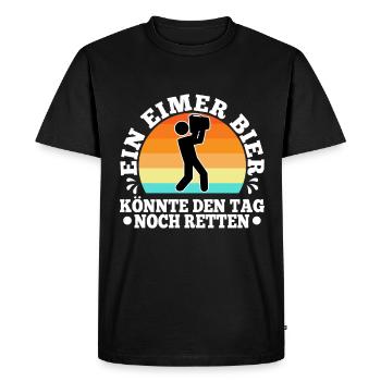 Un seau de bière pourrait encore sauver la mise - T-shirt Premium bio Homme - noir - Devant - Nico (187cm)