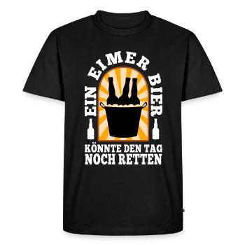 Un seau de bière pourrait encore sauver la mise - T-shirt Premium bio Homme - noir - Devant - Nico (187cm)