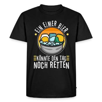 Un seau de bière pourrait encore sauver la mise - T-shirt Premium bio Homme - noir - Devant - Nico (187cm)