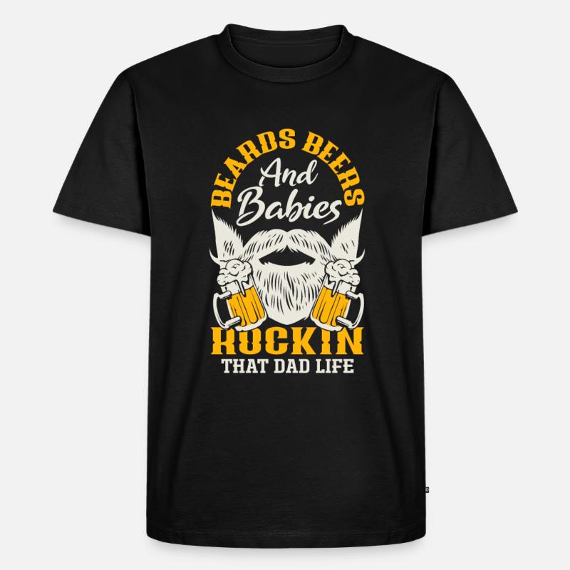 Bartpflege Bart Liebhaber Männer Bart - Männer Premium Bio T-Shirt - Schwarz