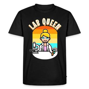 Lab Queen - Men's Premium Organic T-Shirt - black - Front - Nico (187cm)