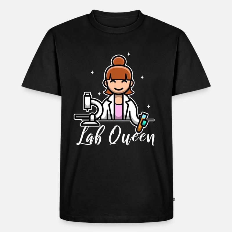 Lab Queen - Männer Premium Bio T-Shirt - Schwarz