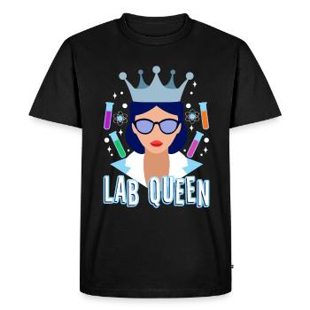 Lab Queen - Men's Premium Organic T-Shirt - black - Front - Nico (187cm)