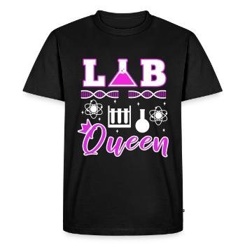 Lab Queen - Men's Premium Organic T-Shirt - black - Front - Nico (187cm)