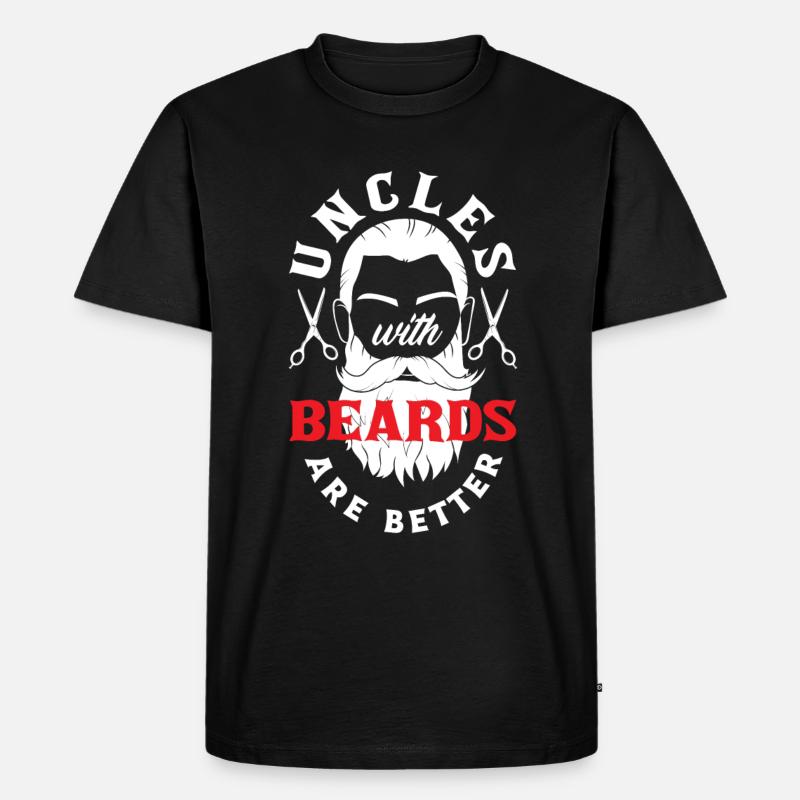 Bartpflege Bart Liebhaber Männer Bart - Männer Premium Bio T-Shirt - Schwarz