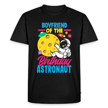 Children's Birthday Astronaut Family Members - Men's Premium Organic T-Shirt - black - Front - Nico (187cm)