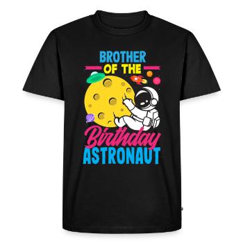 Children's Birthday Astronaut Family Members - Men's Premium Organic T-Shirt - black - Front - Nico (187cm)