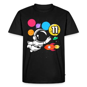 11th Birthday Boys Astronaut Birthday - Men's Premium Organic T-Shirt - black - Front - Nico (187cm)