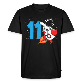 11th Birthday Boys Astronaut Birthday - Men's Premium Organic T-Shirt - black - Front - Nico (187cm)