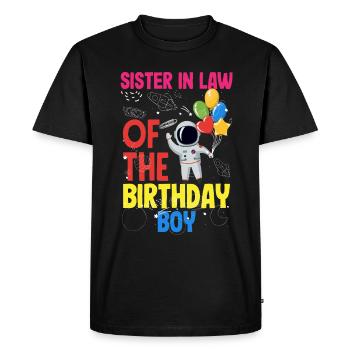 Children's Birthday Astronaut Family Members - Men's Premium Organic T-Shirt - black - Front - Nico (187cm)