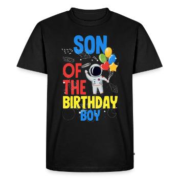 Children's Birthday Astronaut Family Members - Men's Premium Organic T-Shirt - black - Front - Nico (187cm)