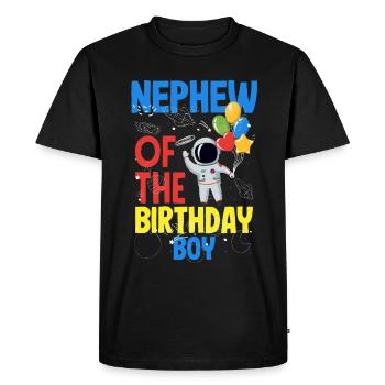 Children's Birthday Astronaut Family Members - Men's Premium Organic T-Shirt - black - Front - Nico (187cm)